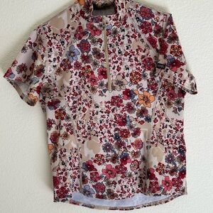 Floral Short Sleeve Women's Top